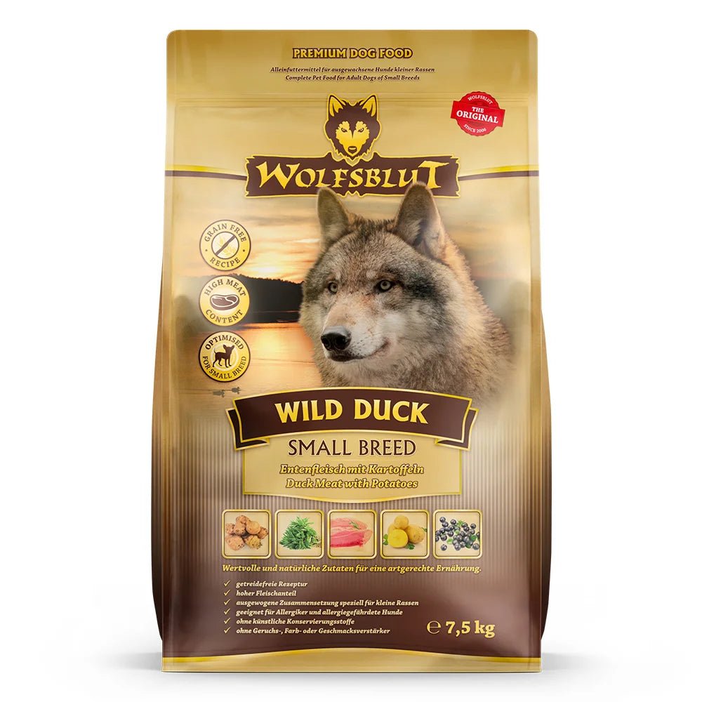 Wolfsblut Wild Duck Small Breed суха храна за кучета от дребни породи с дива патица и картофи, 7.5 кг - Wolfsblut храна за кучета